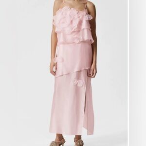 & Other Stories Floral Appliqué Tiered Dress Size 2